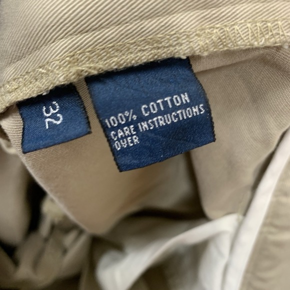 Polo Ralph Lauren Tyler Shorts Mens Size 32 Pleated Beige Classic Chino Original - Picture 5 of 11